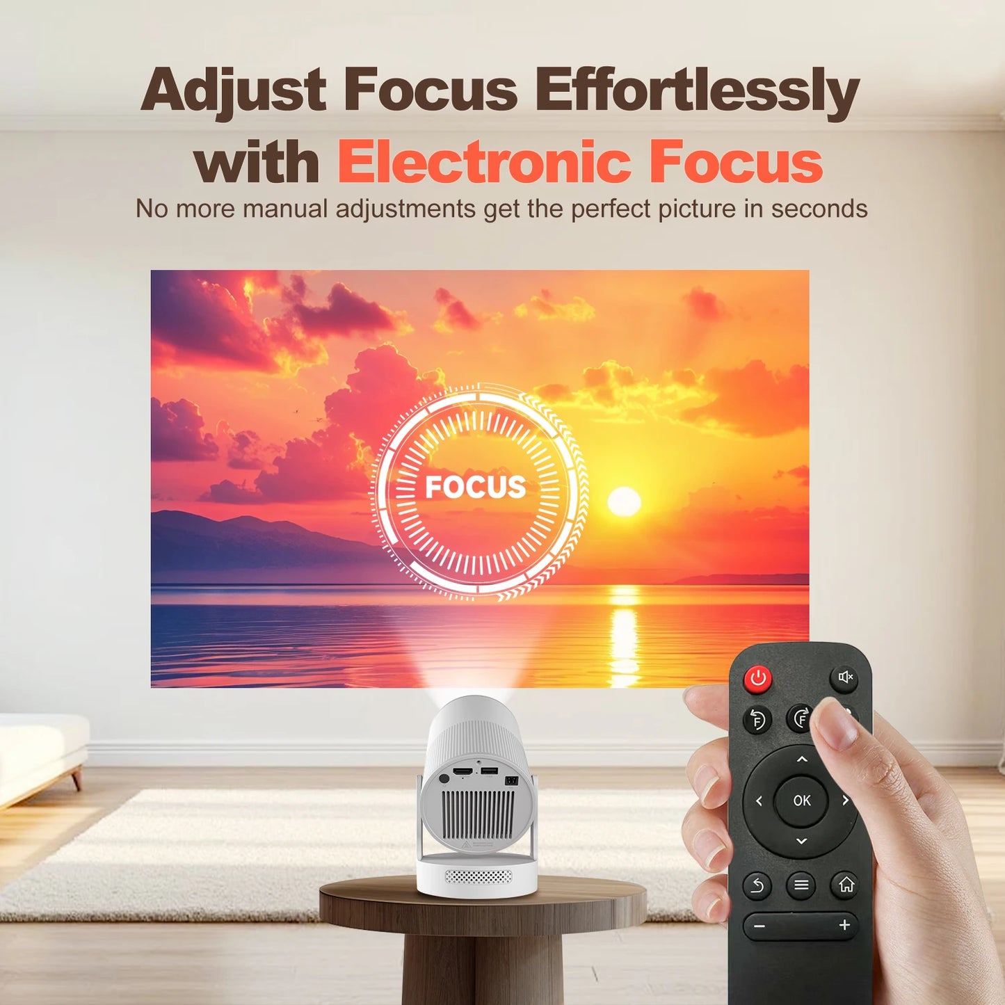 Magcubic HY300 Pro + Ultra Projector 4K 720P Portable Projector with WiFi 6 BT5.4 Auto Vertical Keystone 5W Speaker 180 Rotation