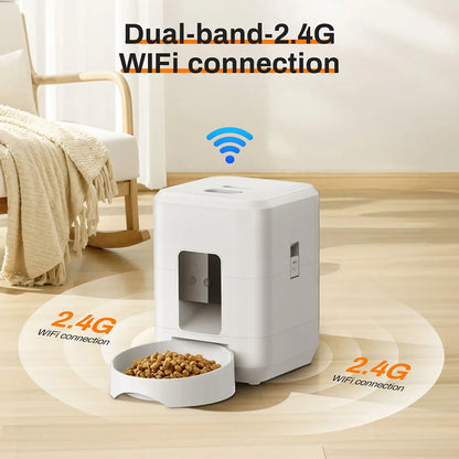 2L Pet Feeder Timing Smart Automatic Dog Pet Feeder For Cats Dog Button WIFI APP Intelligent Dry Food Dispenser Dog Bowl