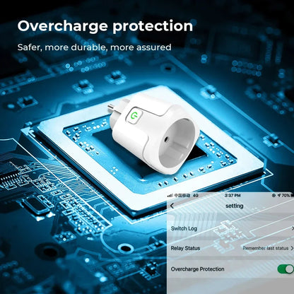 Smart WiFi Plug EU 16A/20A Tuya Power Monitor Socket with Timer Switch Voice Control for Alexa Google Assistant Smart Life App
